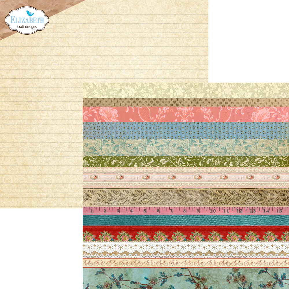 Elizabeth Craft Designs Romantic Revival - 12x12 Inch Patterned Cardstock Paper - Image 8