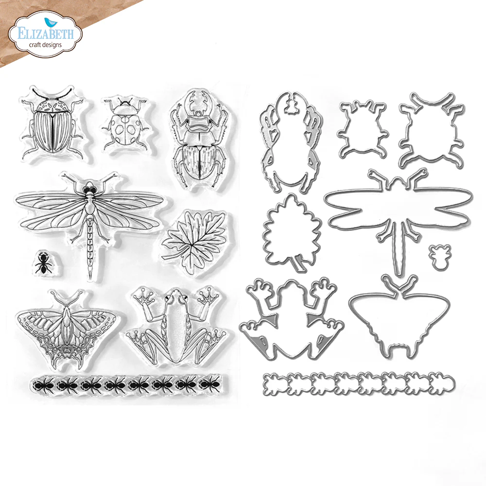 Elizabeth Craft Designs Sunny Days Stamp & Die Set Beetles and Bugs