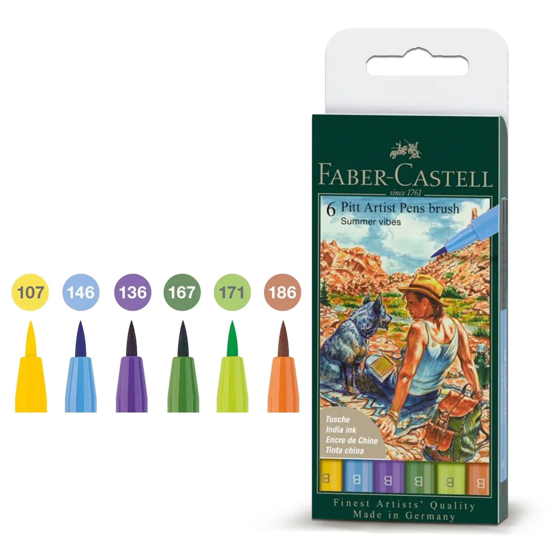 Faber Castell Pitt Artist Pen Brush Summer Vibes (6pcs)