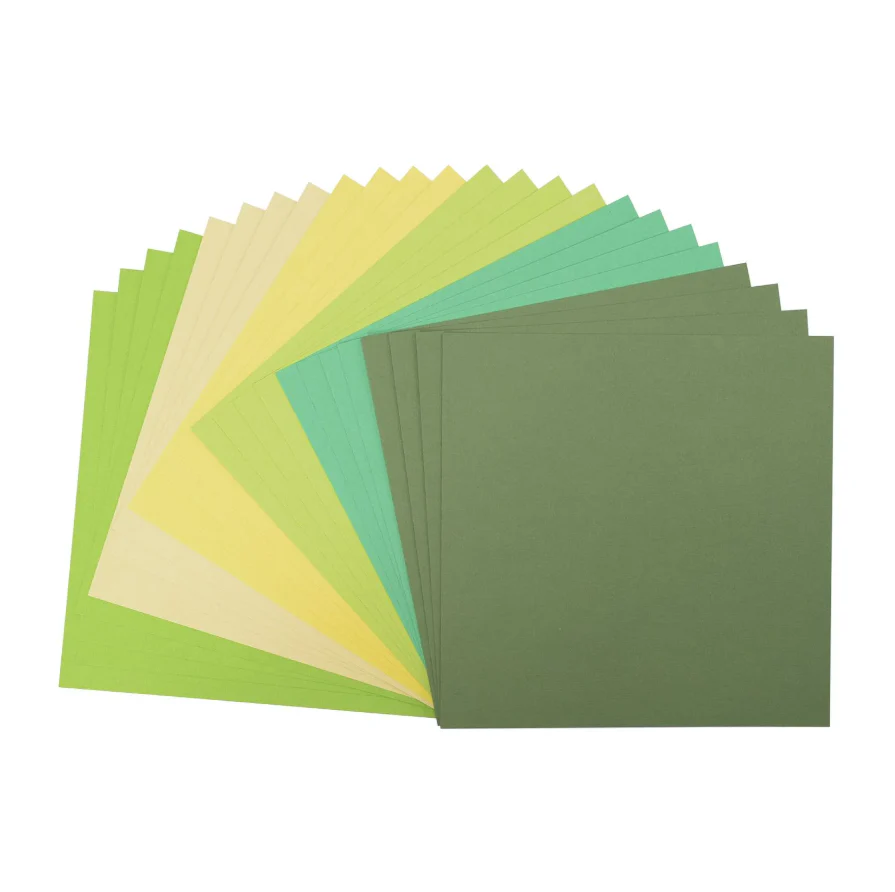 Florence Cardstock Paper 216g Texture 12x12in Green 24 Pcs