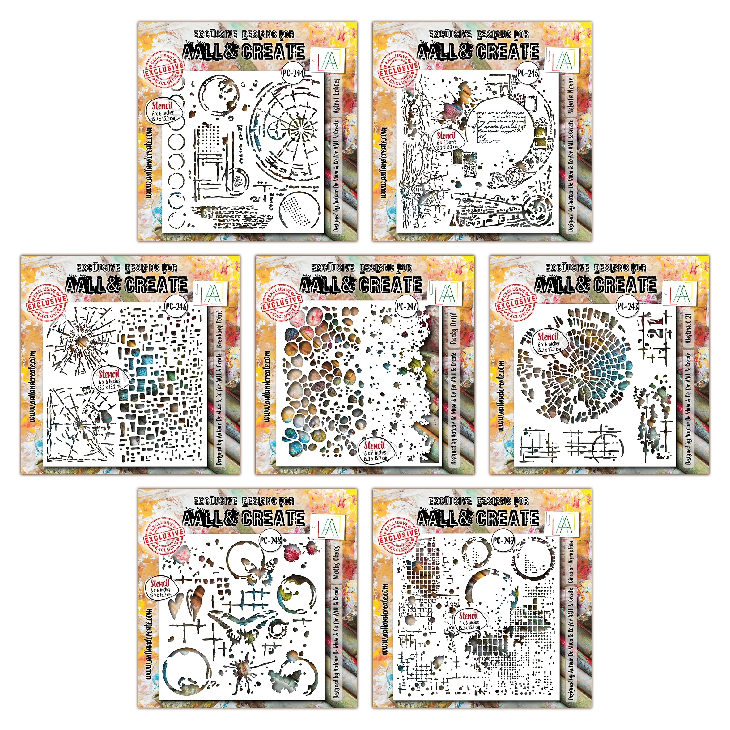 Fractured Ecosphere Stencil Bundle