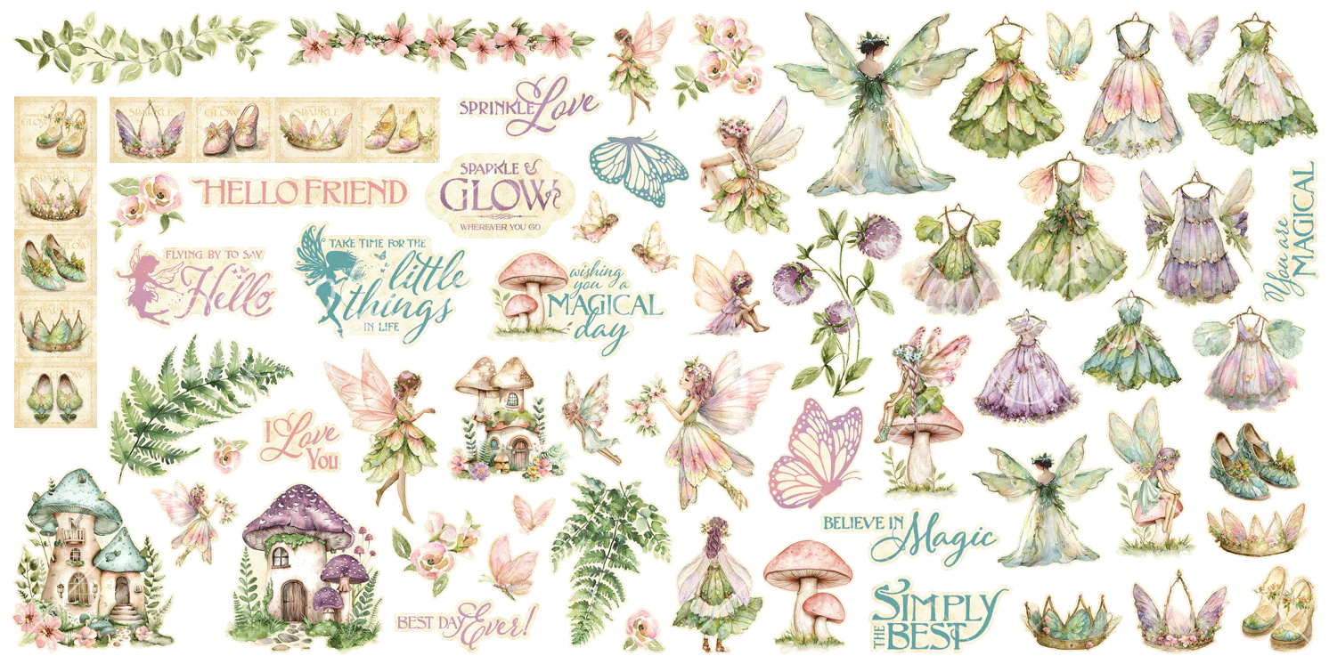 Graphic 45 Fairy Boutique Ephemera Set - Image 3