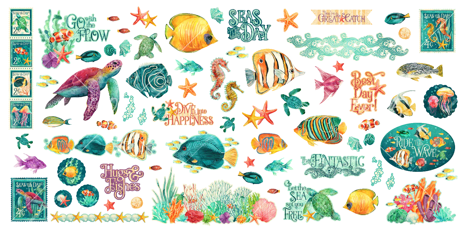 Graphic 45 Seas the Day Ephemera Set - Image 3