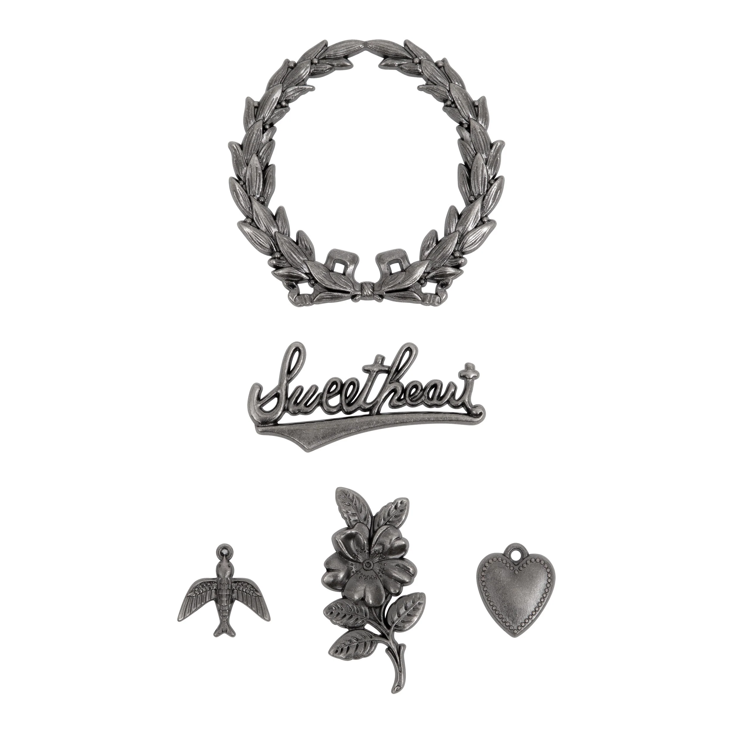 Idea-ology Tim Holtz Adornments Sweetheart-5 Pieces - Image 2