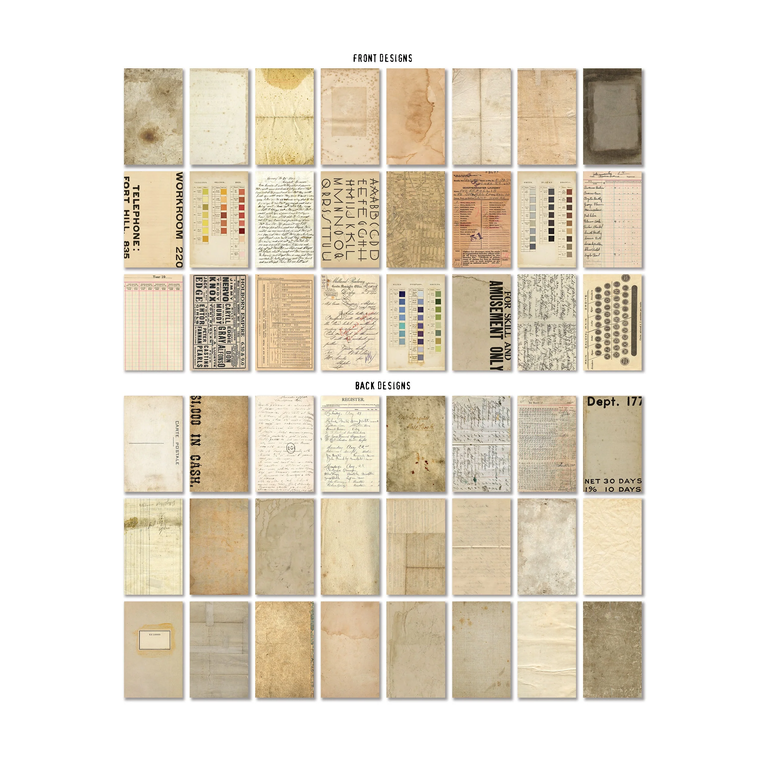 Idea-ology Tim Holtz Backdrops Double-sided Cardstock 6"x10" 24 Sheets - Volume #4 - Image 2