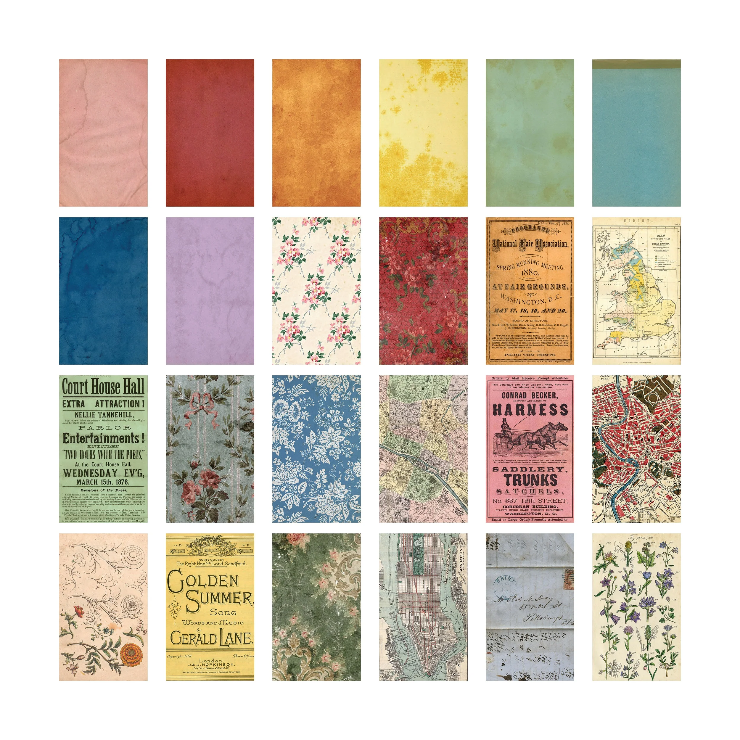Idea-ology Tim Holtz Backdrops Double-sided Cardstock 6"x10" 24 Sheets - Volume #5 - Image 4
