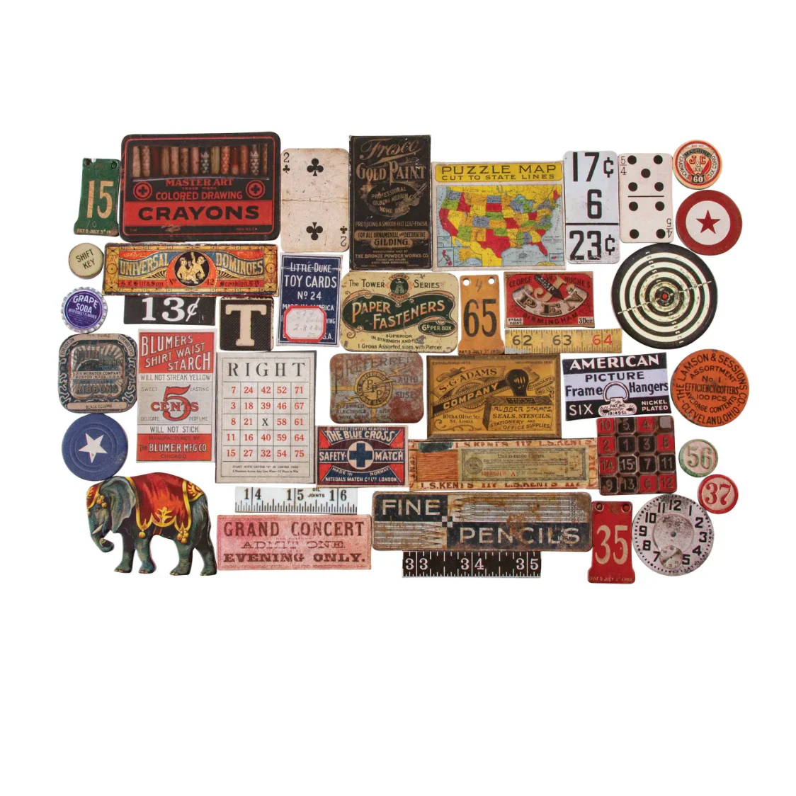 Idea-ology Tim Holtz Chipboard Baseboards 40 Pcs - Junk Drawer - Image 2