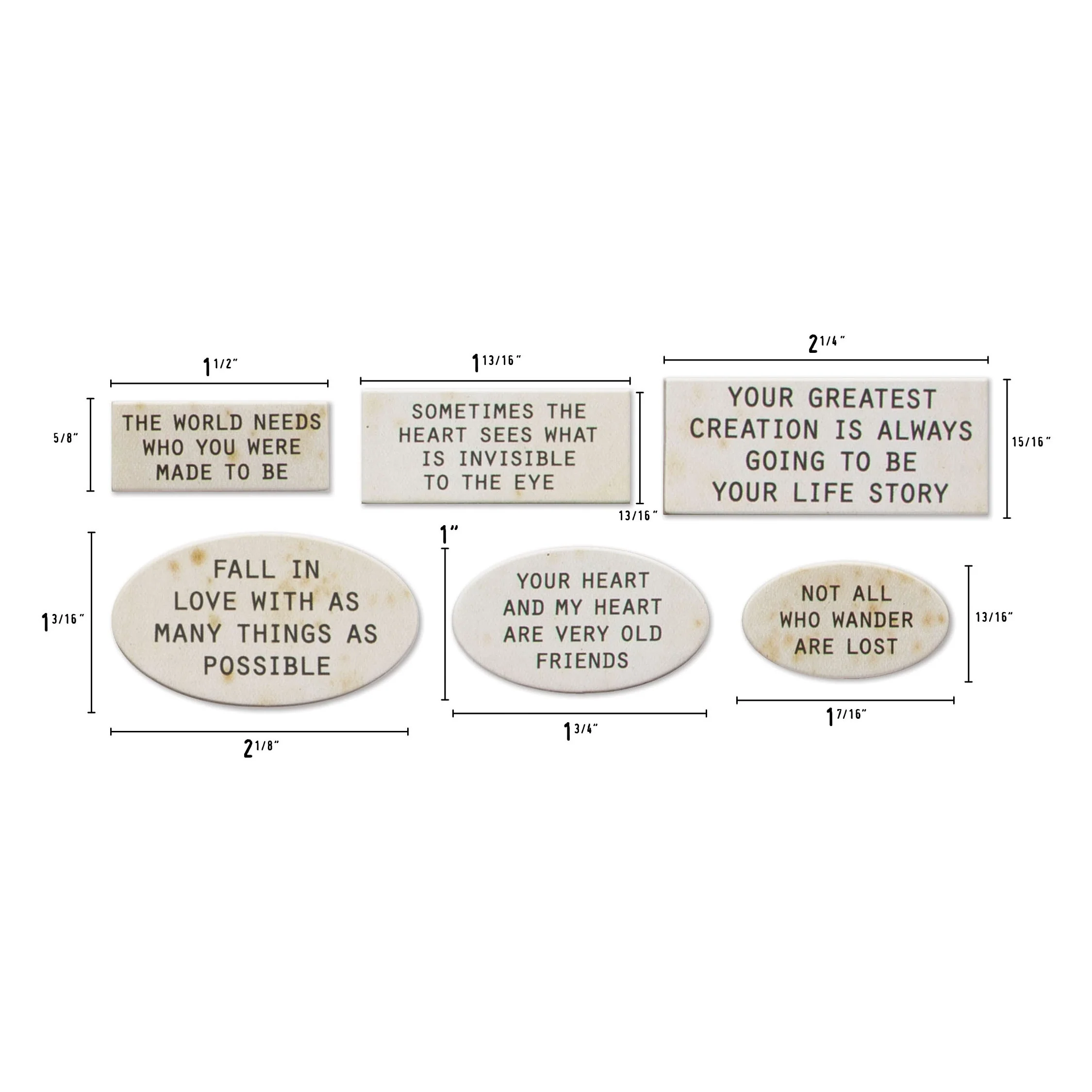 Idea-ology Tim Holtz Chipboard Quote Chips 48 Pcs - Labels - Image 3