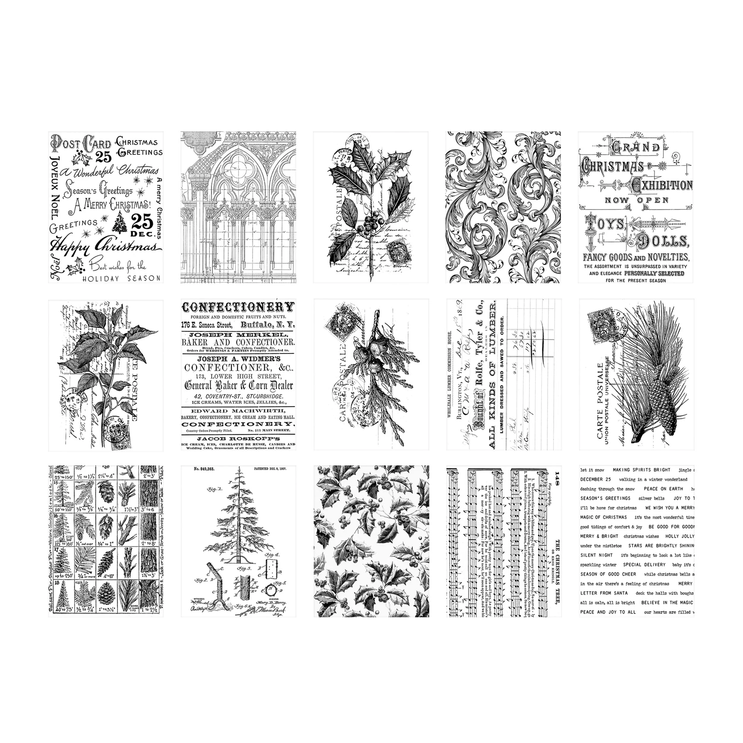 Idea-ology Tim Holtz Christmas Collage Paper - Image 2