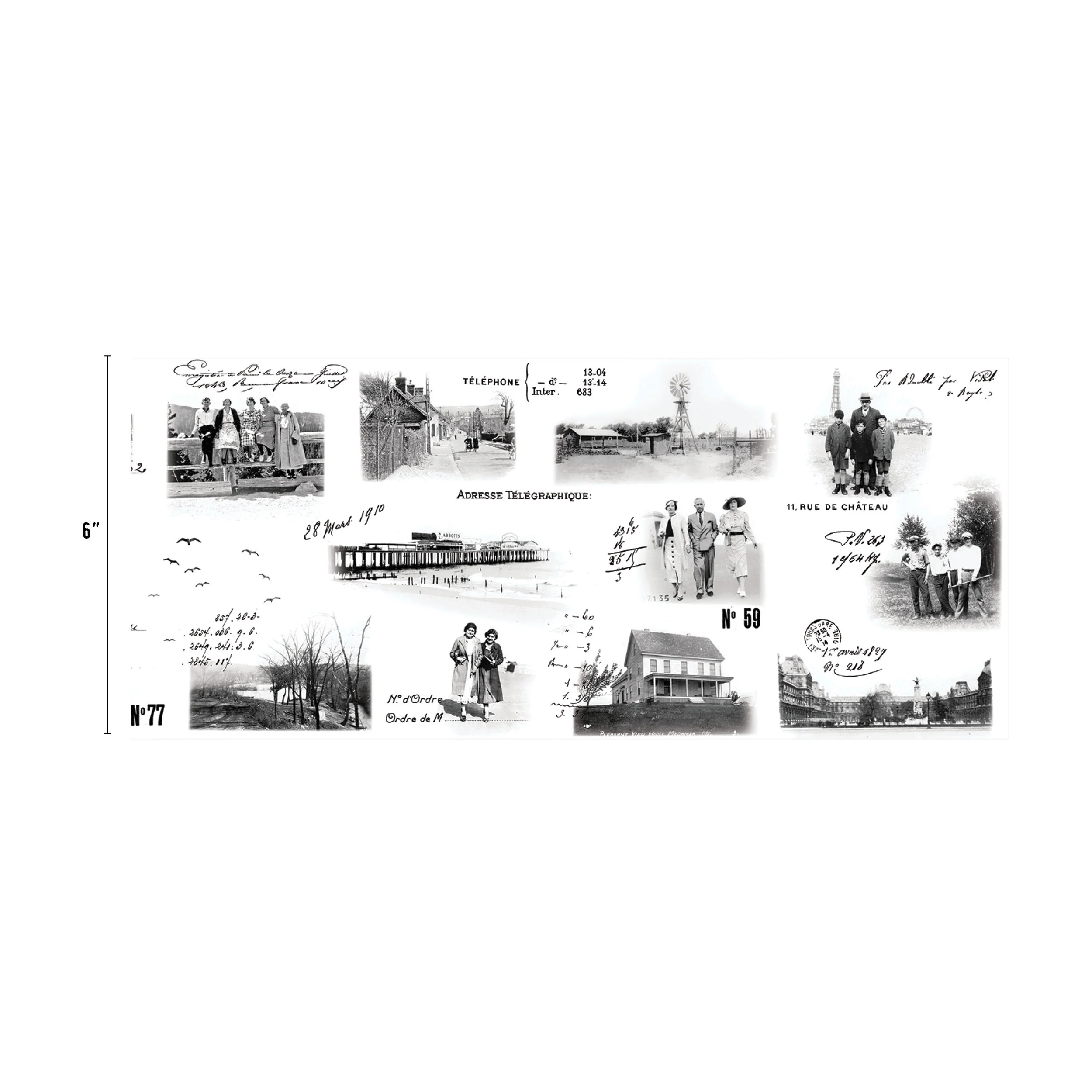 Idea-ology Tim Holtz Collage Paper 6"X6yds - Photographic - Image 3
