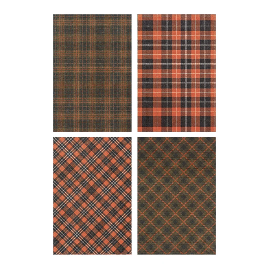 Idea-ology Tim Holtz Halloween Kraft-stock Halloween Sparkle Plaid - Image 2