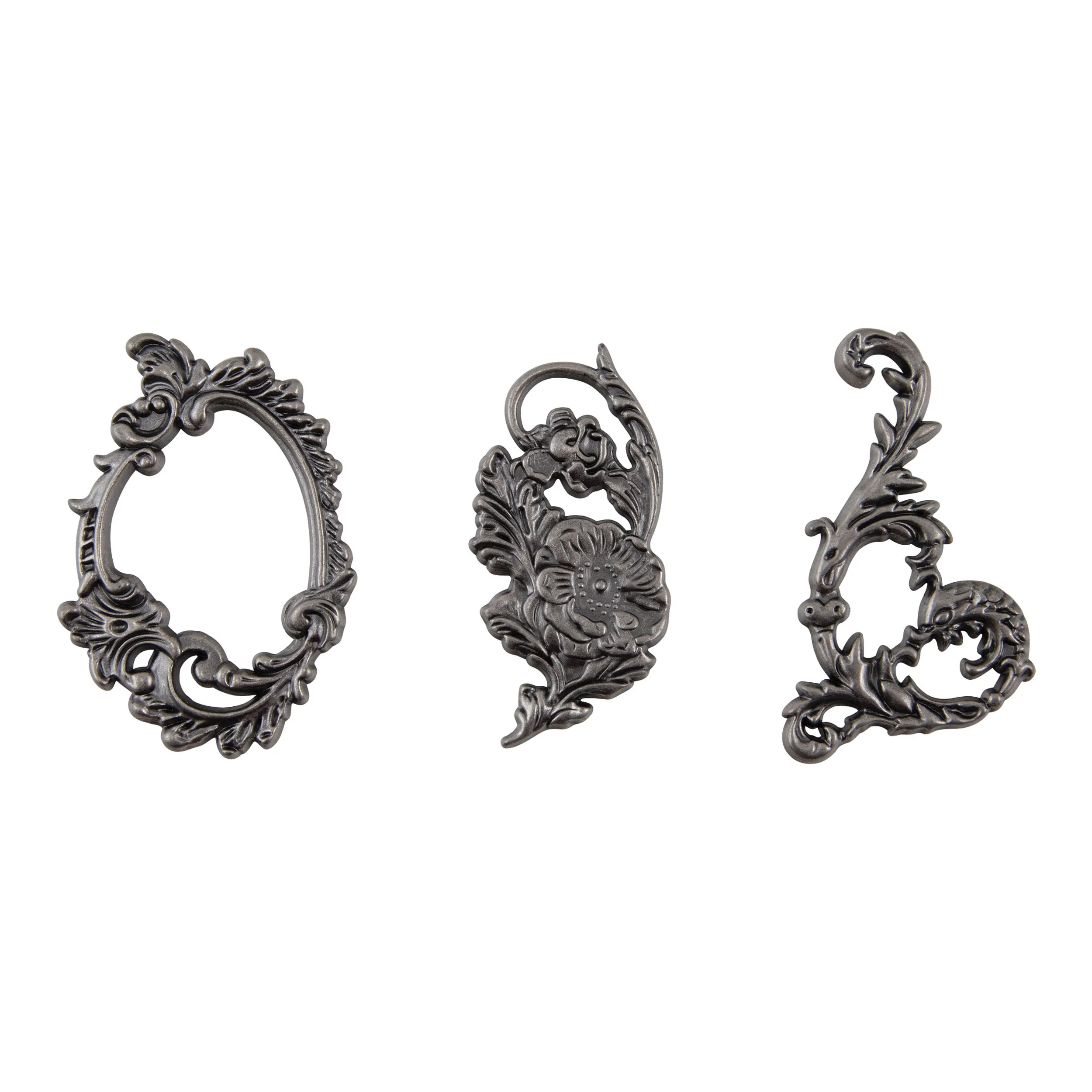 Idea-ology Tim Holtz Metal Adornments 3 Pcs - Ornate - Image 2