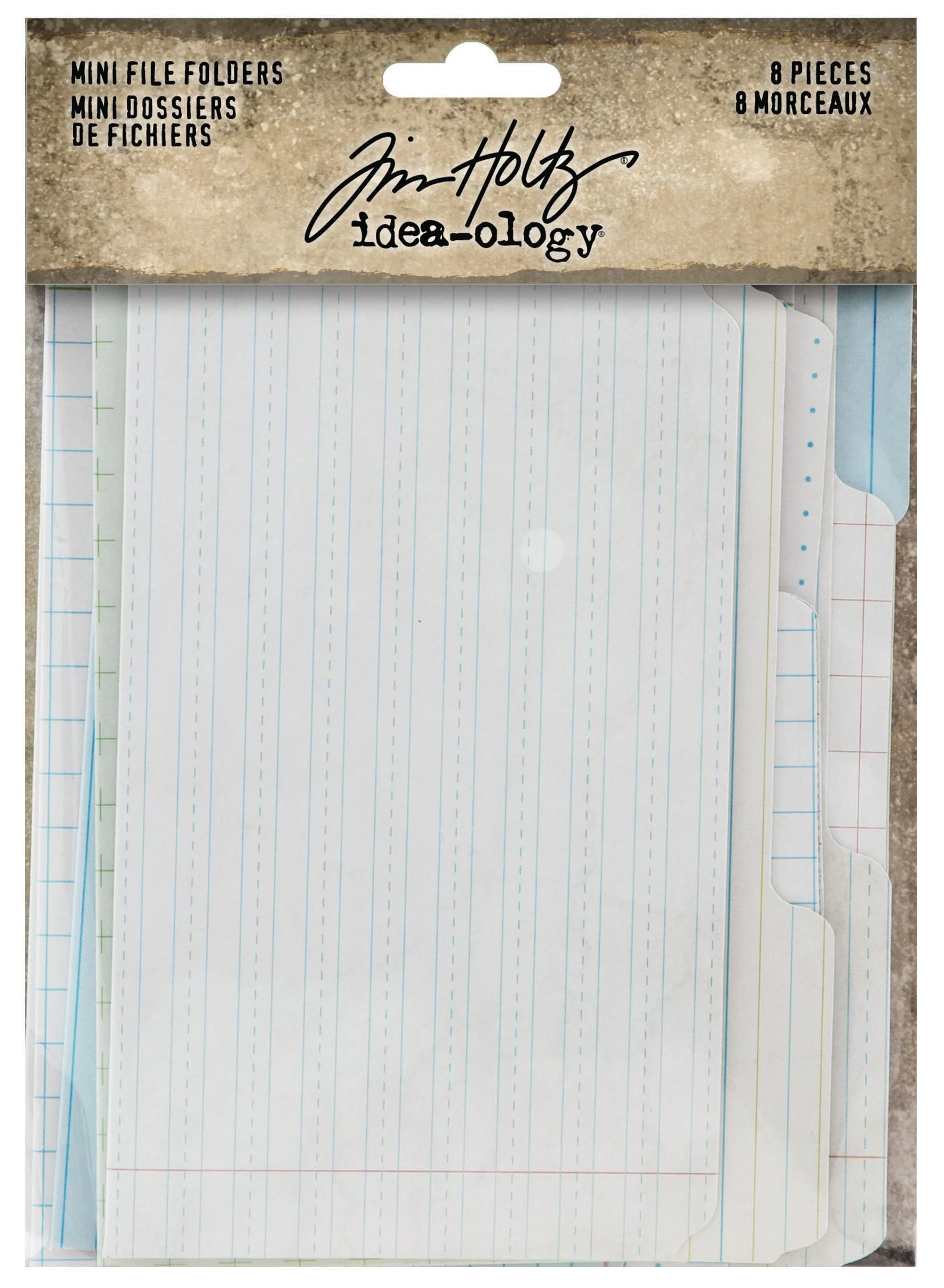 Idea-ology Tim Holtz Mini File Folders - 8 Pcs