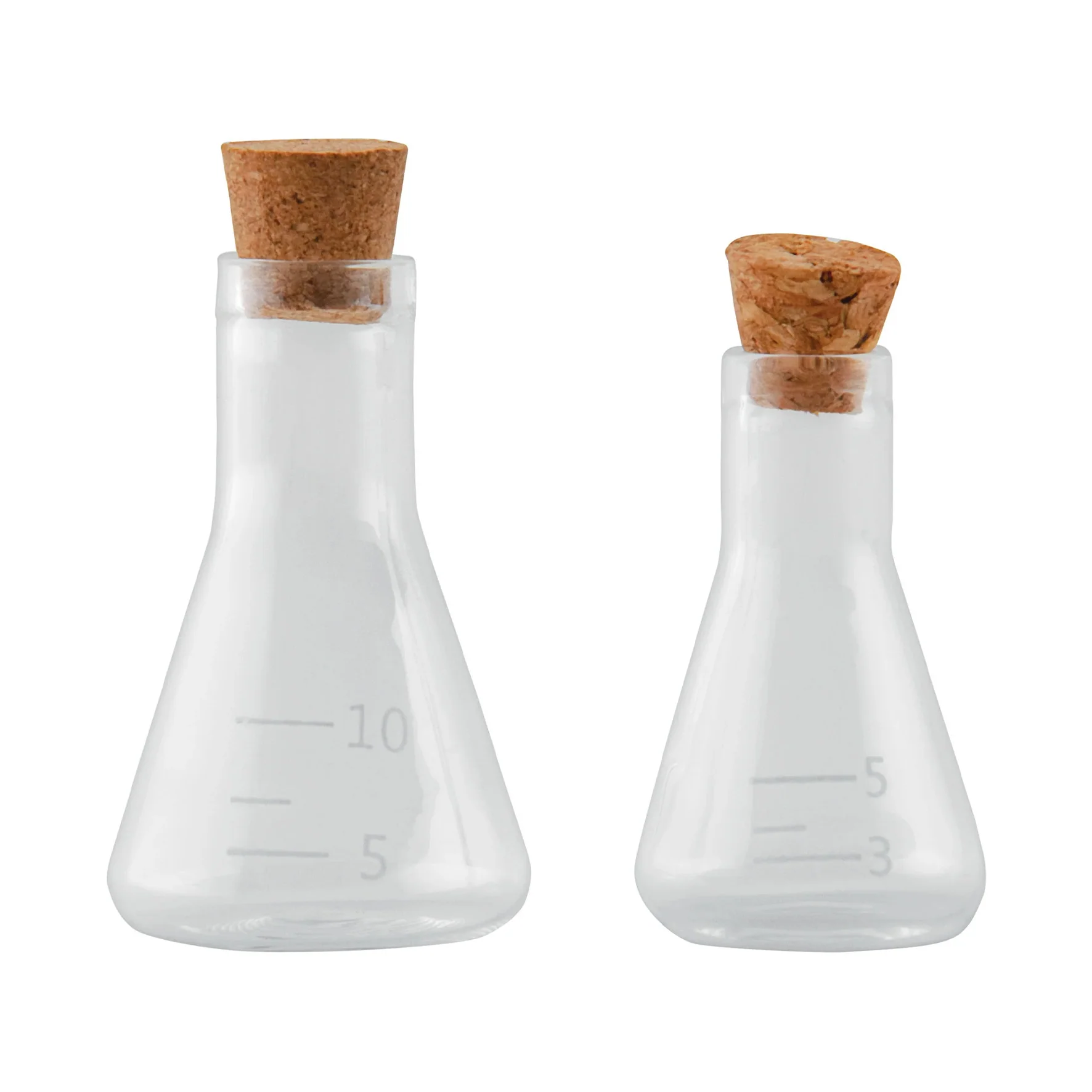 Idea-ology Tim Holtz Small Corked Glass Flasks 2 Pcs -Laboratory 2" To 2.375" - Image 2