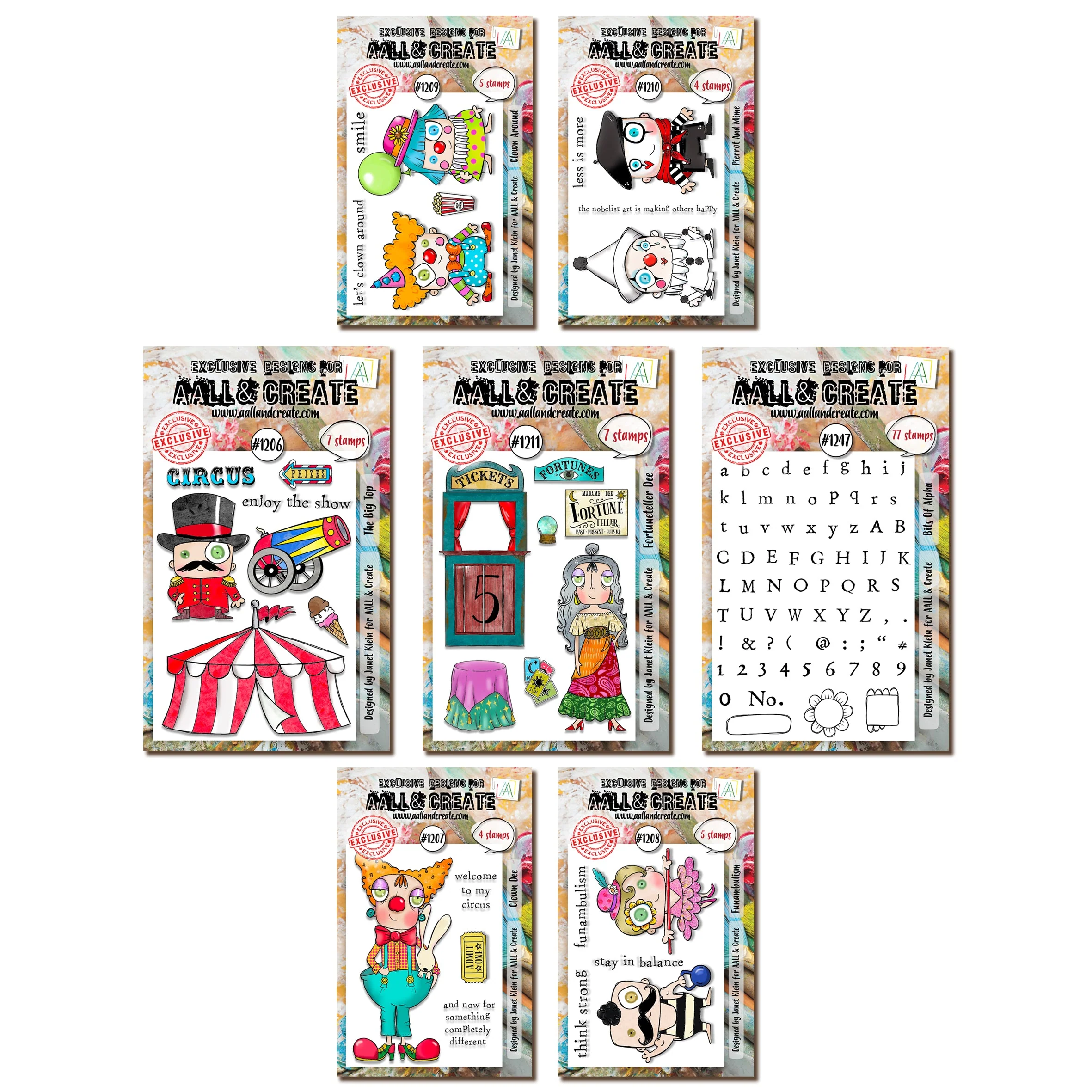 Janet Klein October 2024 Stamps Bundle - 7 Stamps