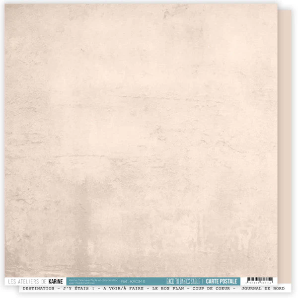 Les Ateliers De Karine Postcard - Paper Sand (1pc)