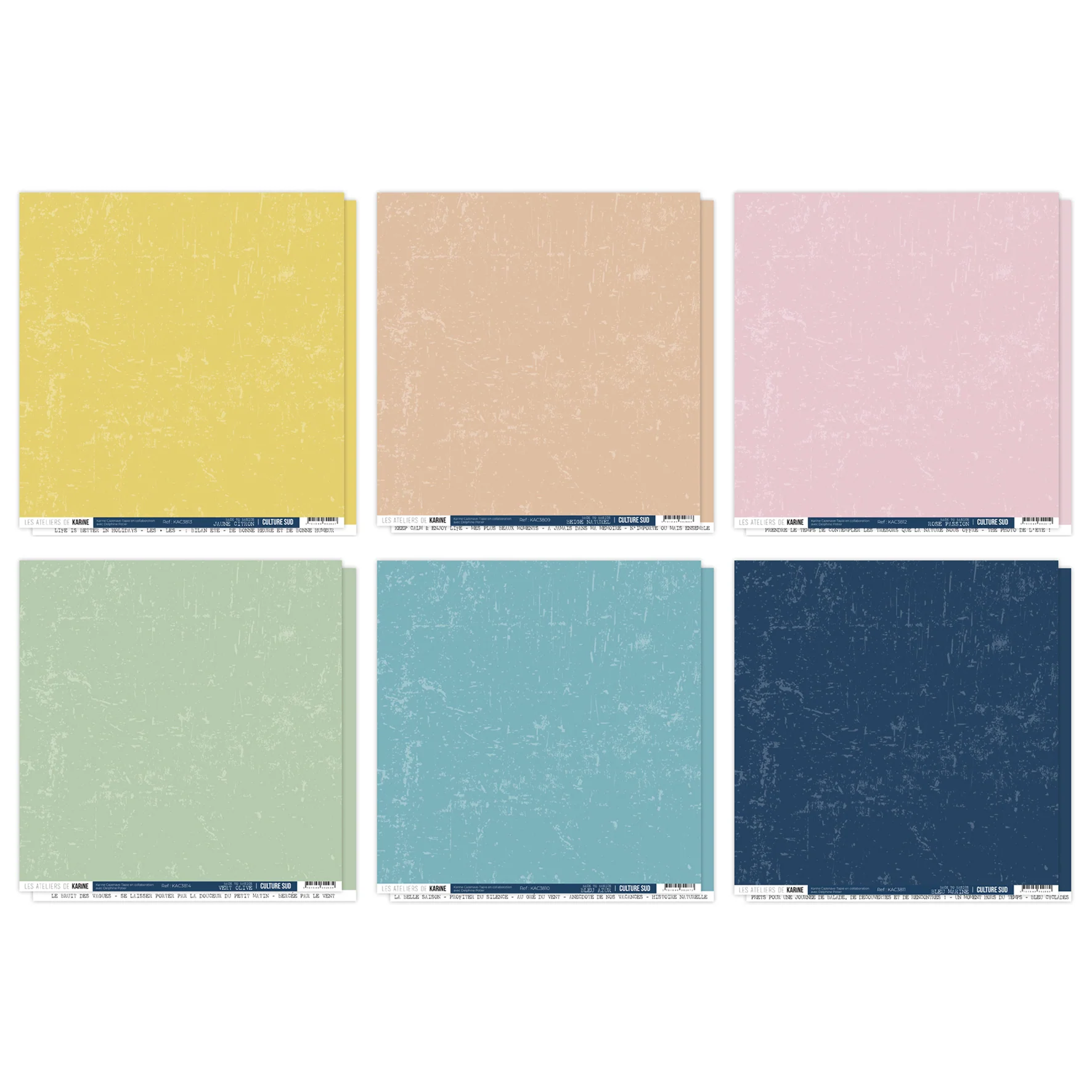 Les Ateliers De Karine Southern Culture - Back to Basics Papers (6pcs)