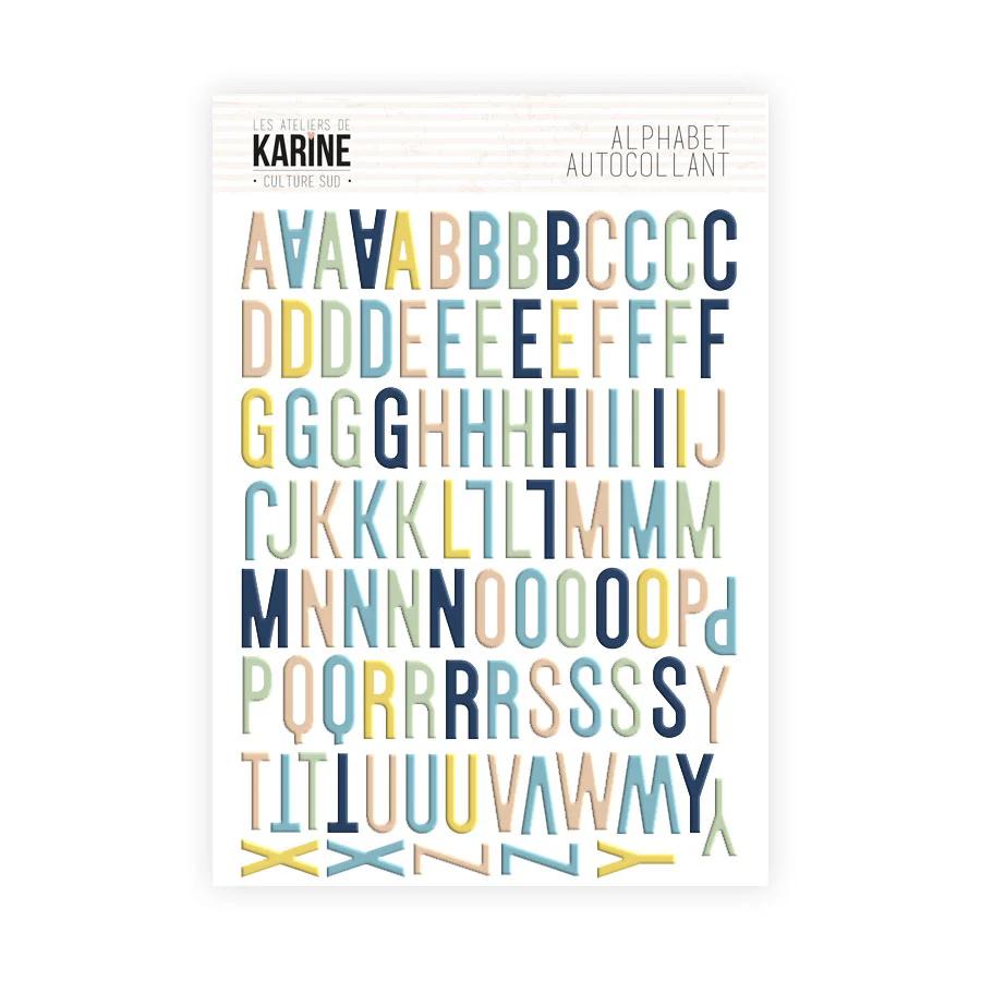 Les Ateliers De Karine Southern Culture - Multicolor Alphabet Stickers