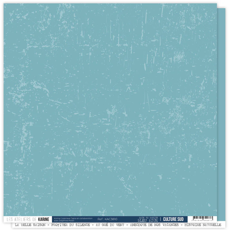 Les Ateliers De Karine Southern Culture - Paper Blue Azure (1pc)
