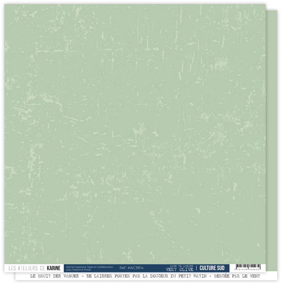 Les Ateliers De Karine Southern Culture - Paper Olive Green (1pc)