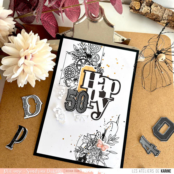 Les Ateliers De Karine Vintage Journal - A4 Clear Stamp Set - So Vintage - Image 4