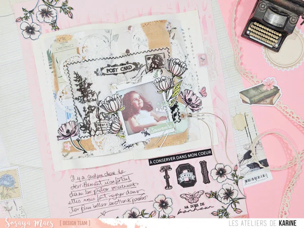 Les Ateliers De Karine Vintage Journal - A4 Clear Stamp Set - So Vintage - Image 5