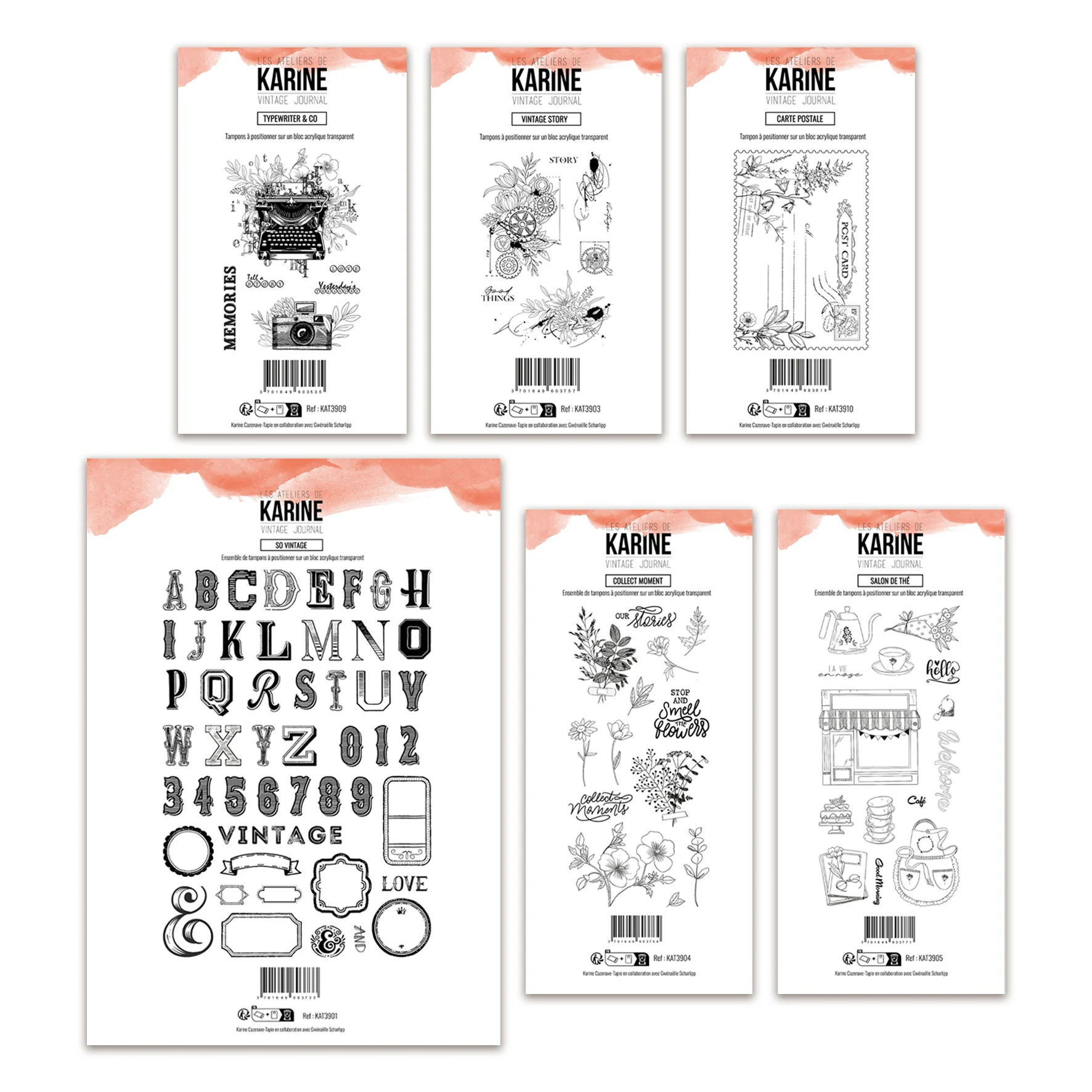 Les Ateliers De Karine Vintage Journal Stamp Bundle