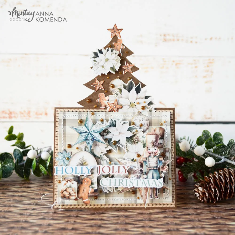 Mintay Basic Christmas Tree Card Base Kraft (5pcs) - Image 2