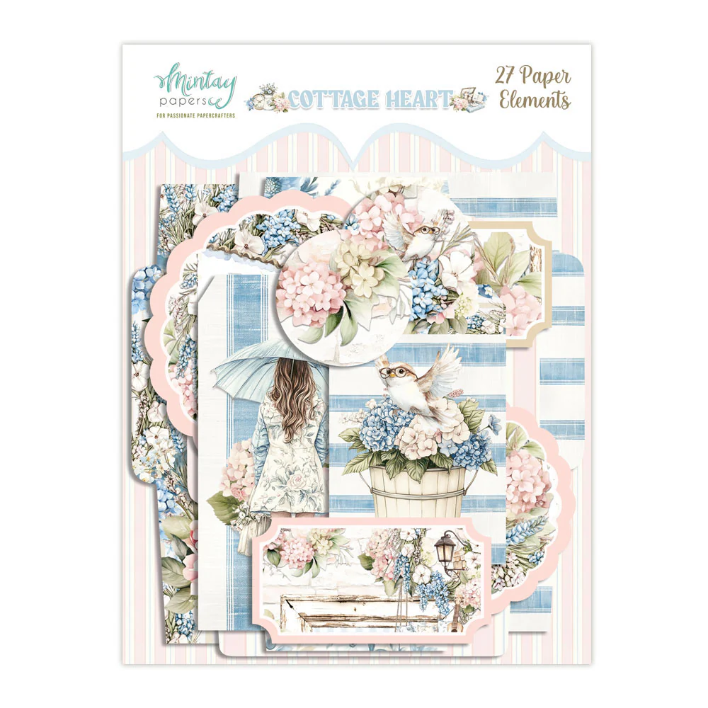 Mintay Cottage Heart 6x8 Inch Paper Elements (27pcs)
