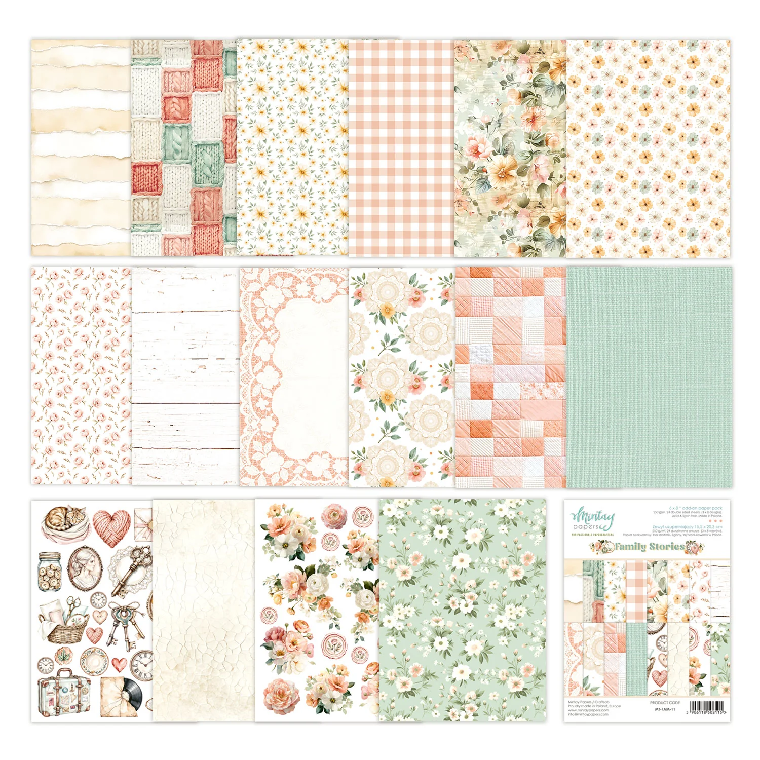 Mintay Family Stories 6x8 Inch Add-On Paper Pack - Image 2