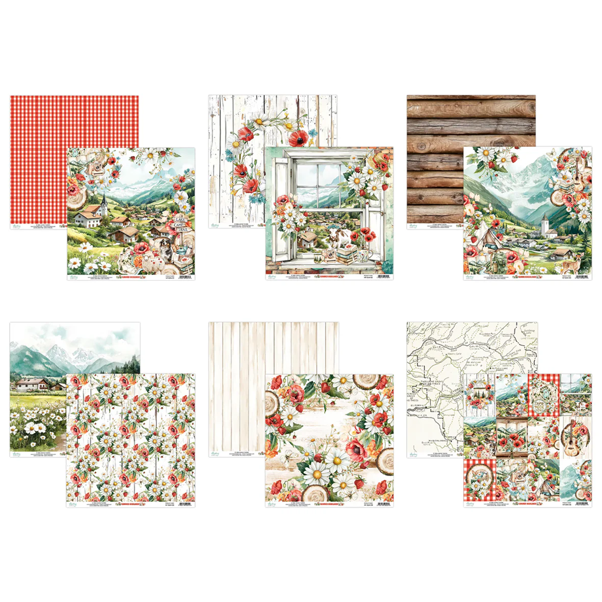 Mintay Summer Highlands 8x8 Inch Scrapbooking Paper Set - Image 2