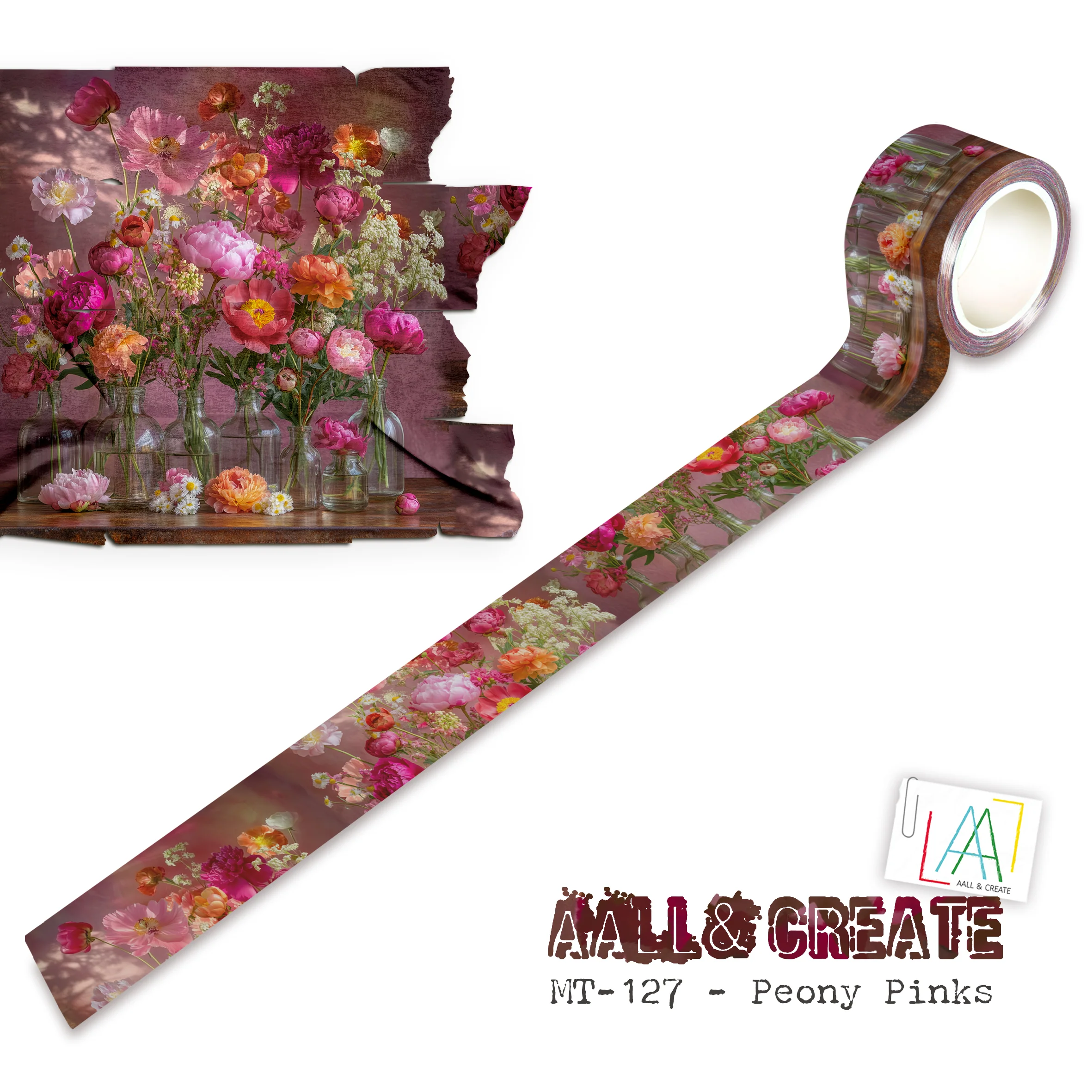 MT-127 - Washi Tape - Peony Pinks (Layer-It-Up!)