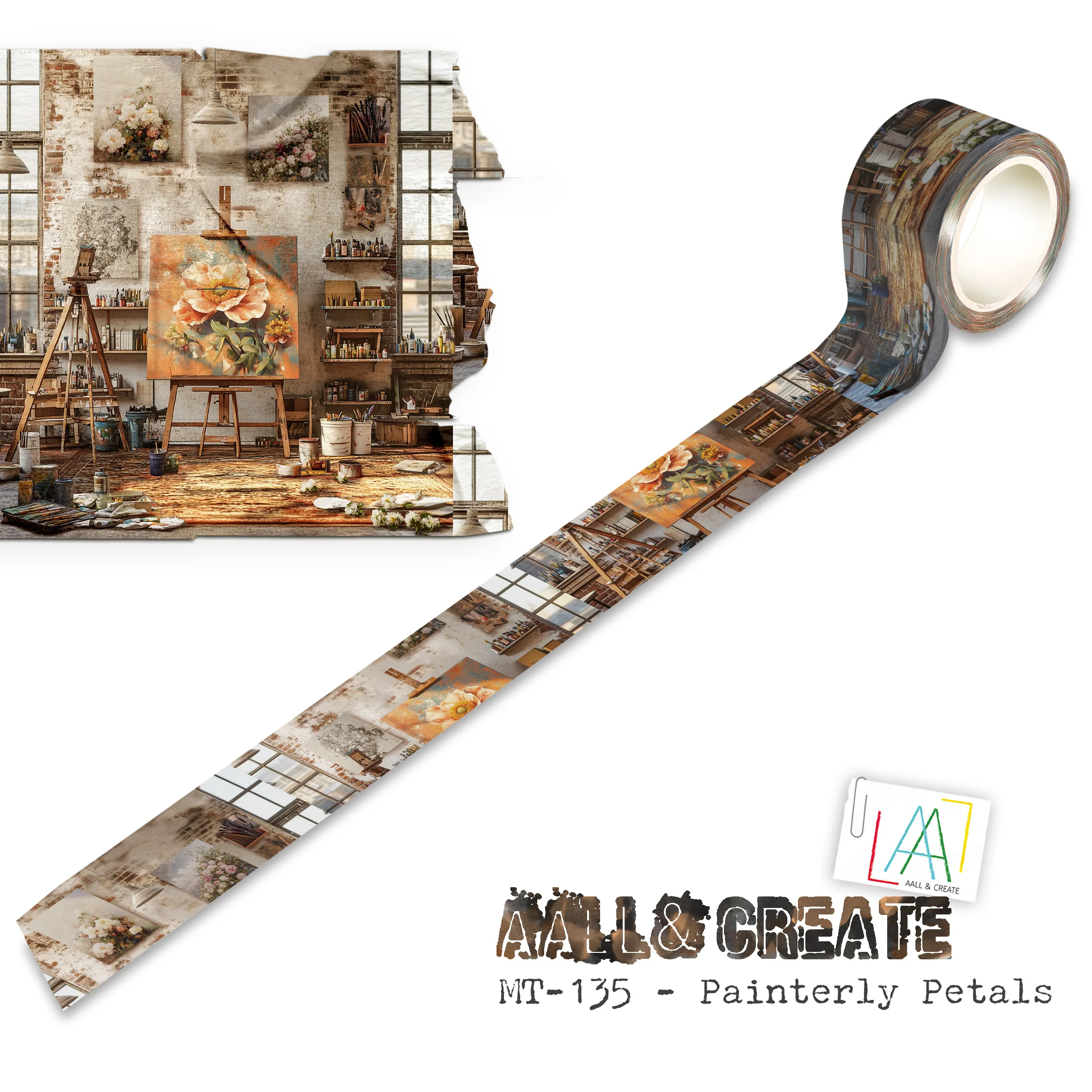 MT-135 - Washi Tape - Painterly Petals (Layer-It-Up!)
