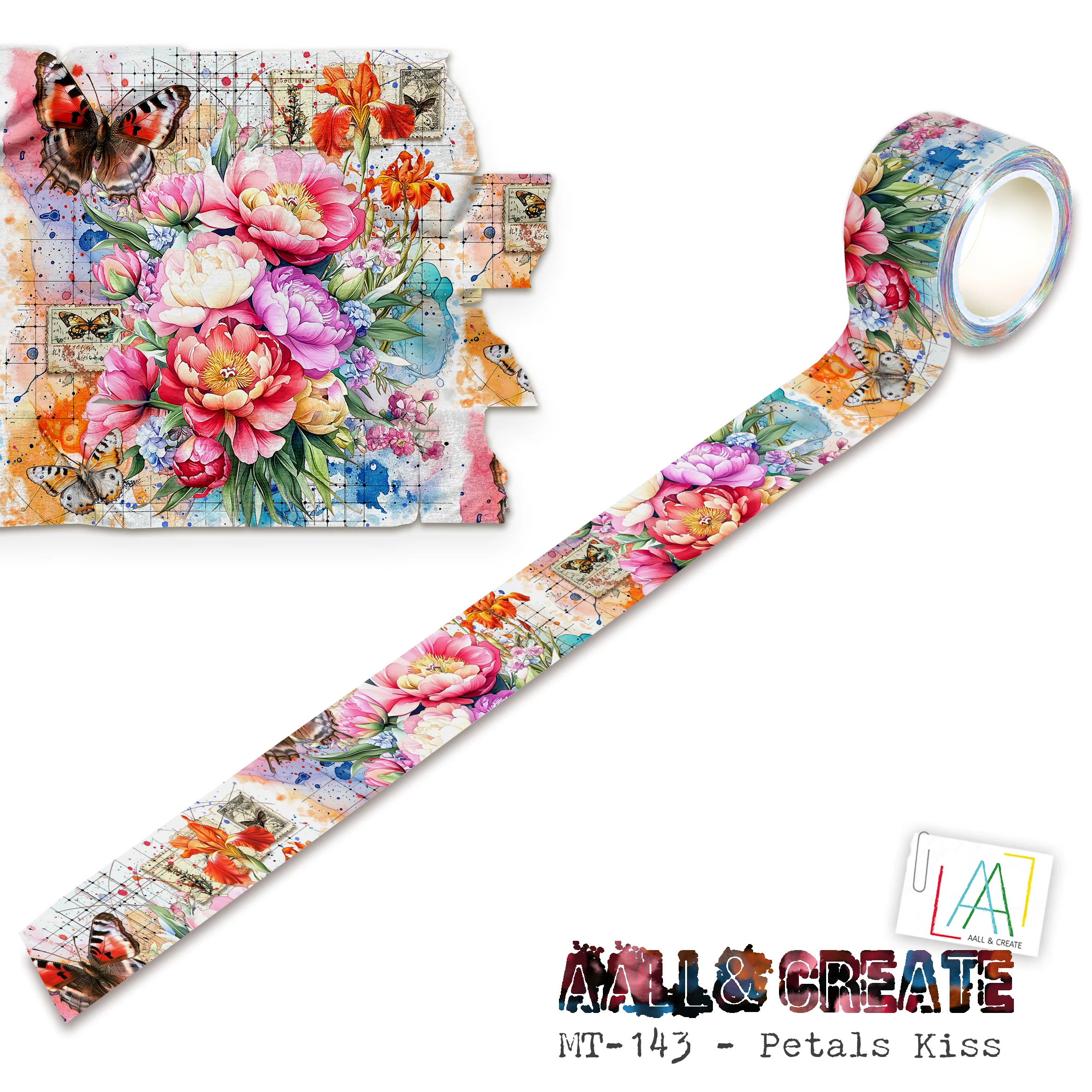 MT-143 -  Washi Tape - Petals Kiss (Layer-It-Up!)