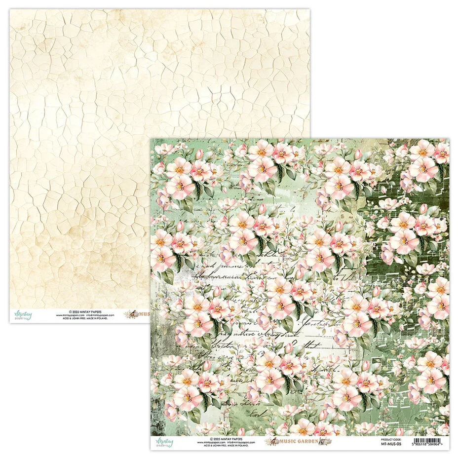 Mintay Music Garden 8x8 Inch Scrapbooking Paper Pad - Image 3