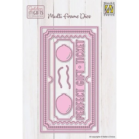 Nellie Snellen Golden Gifts Multi Frame Die Golden Ticket