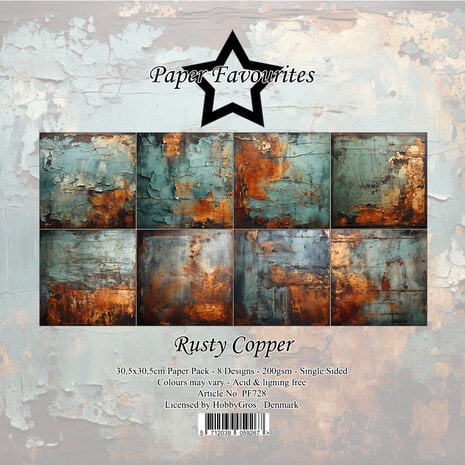 Paper Favourites Rusty Copper 12x12 Inch Paper Pad