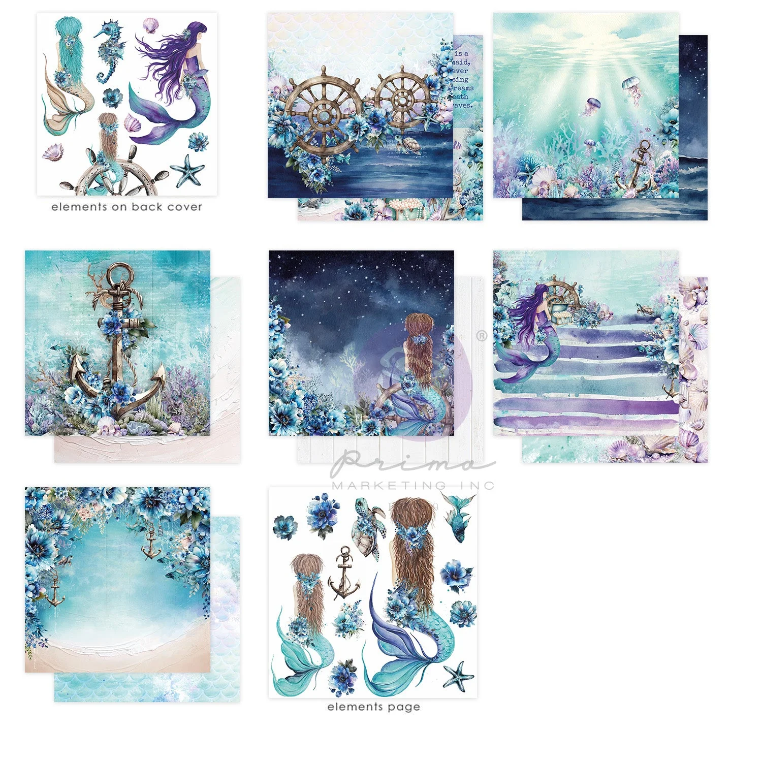 Prima Marketing A Mermaid's Tale 12x12 Inch Paper Pad - Image 2