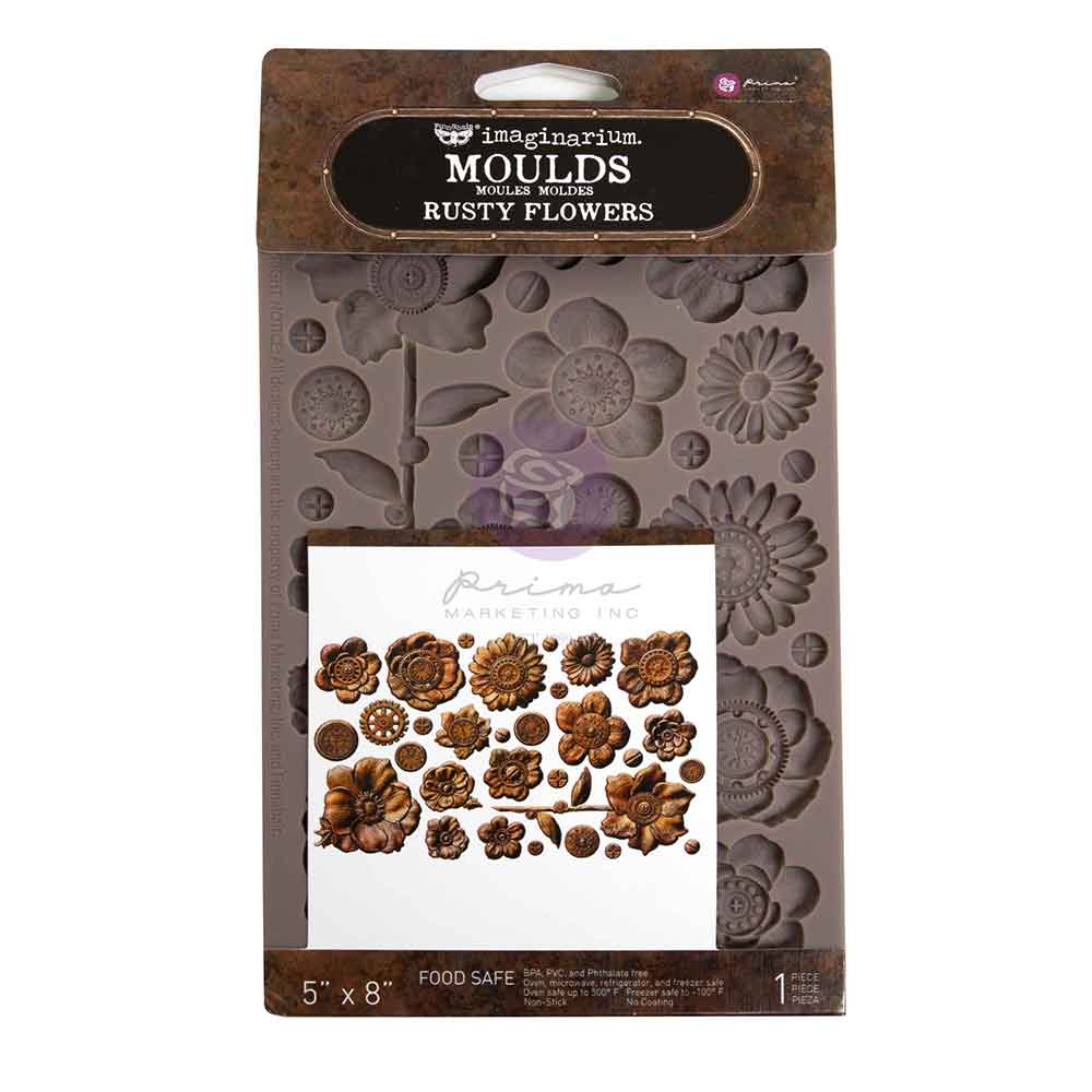 Prima Marketing Finnabair Rusty Flowers 5x8 Inch Decor Moulds - Image 7