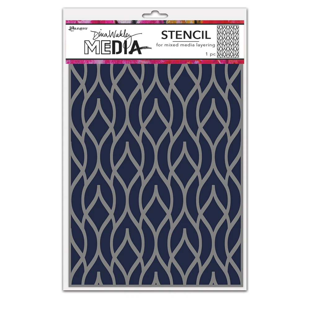 Ranger Dina Wakley Media Cling Stencils - Pointy Fence