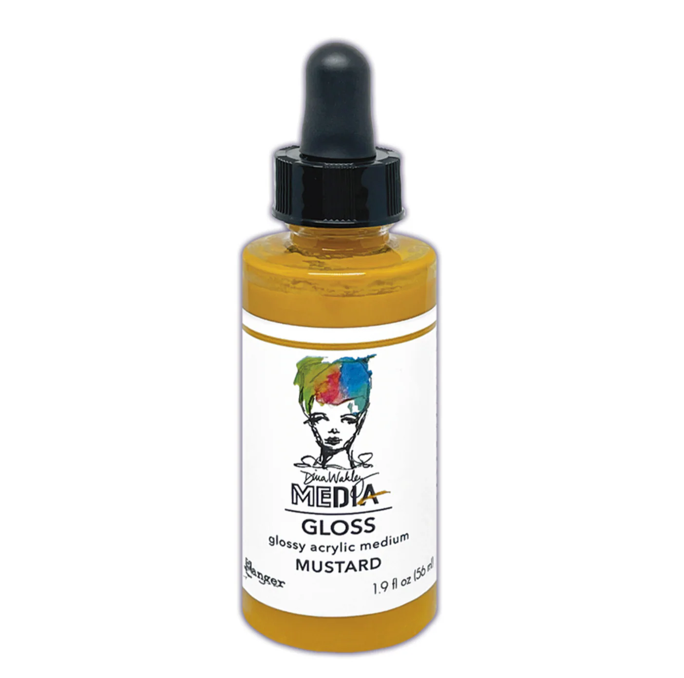 Ranger Dina Wakley MEdia Gloss Dropper Style Mustard 1.9 fl oz