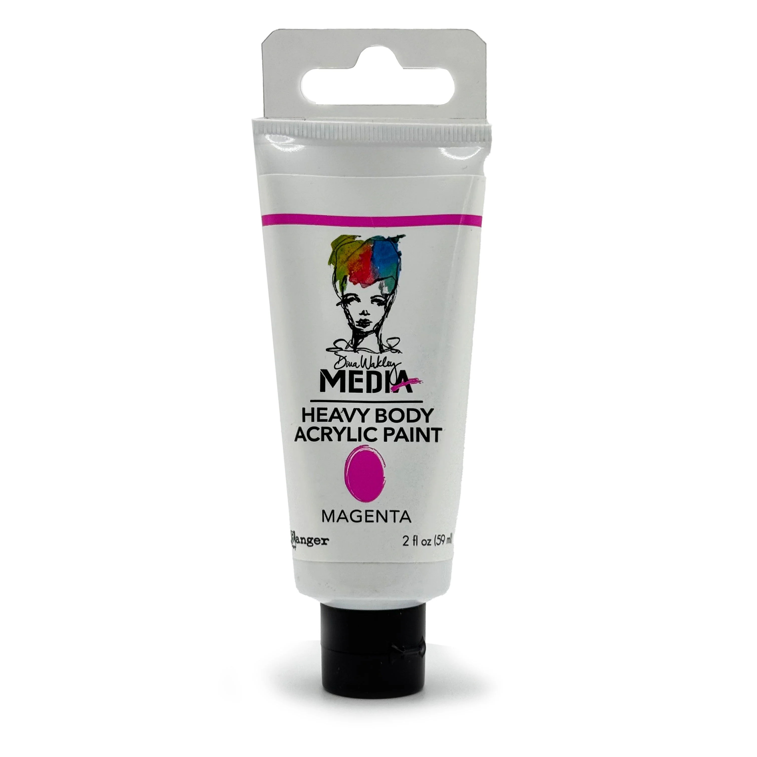 Ranger Dina Wakley Media Heavy Body Acrylic Paint Magenta 2oz