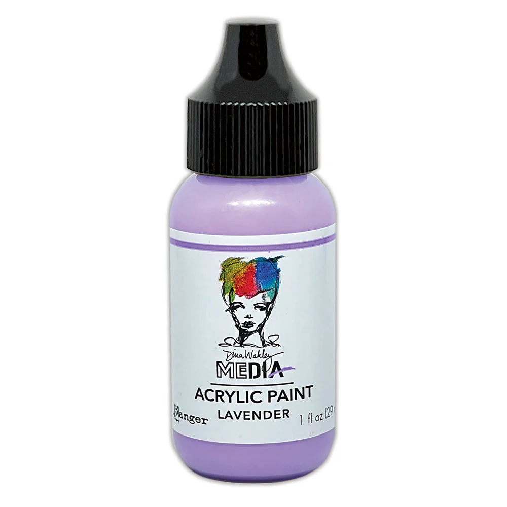 Ranger Dina Wakley MEdia Heavy Body Acrylic Paints Lavender 1 fl oz