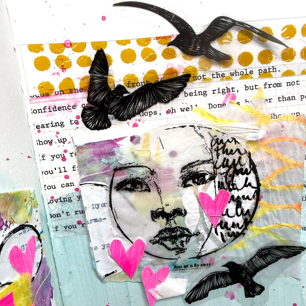 Ranger Dina Wakley Media Cling Stamps - Let It Fly - Image 2