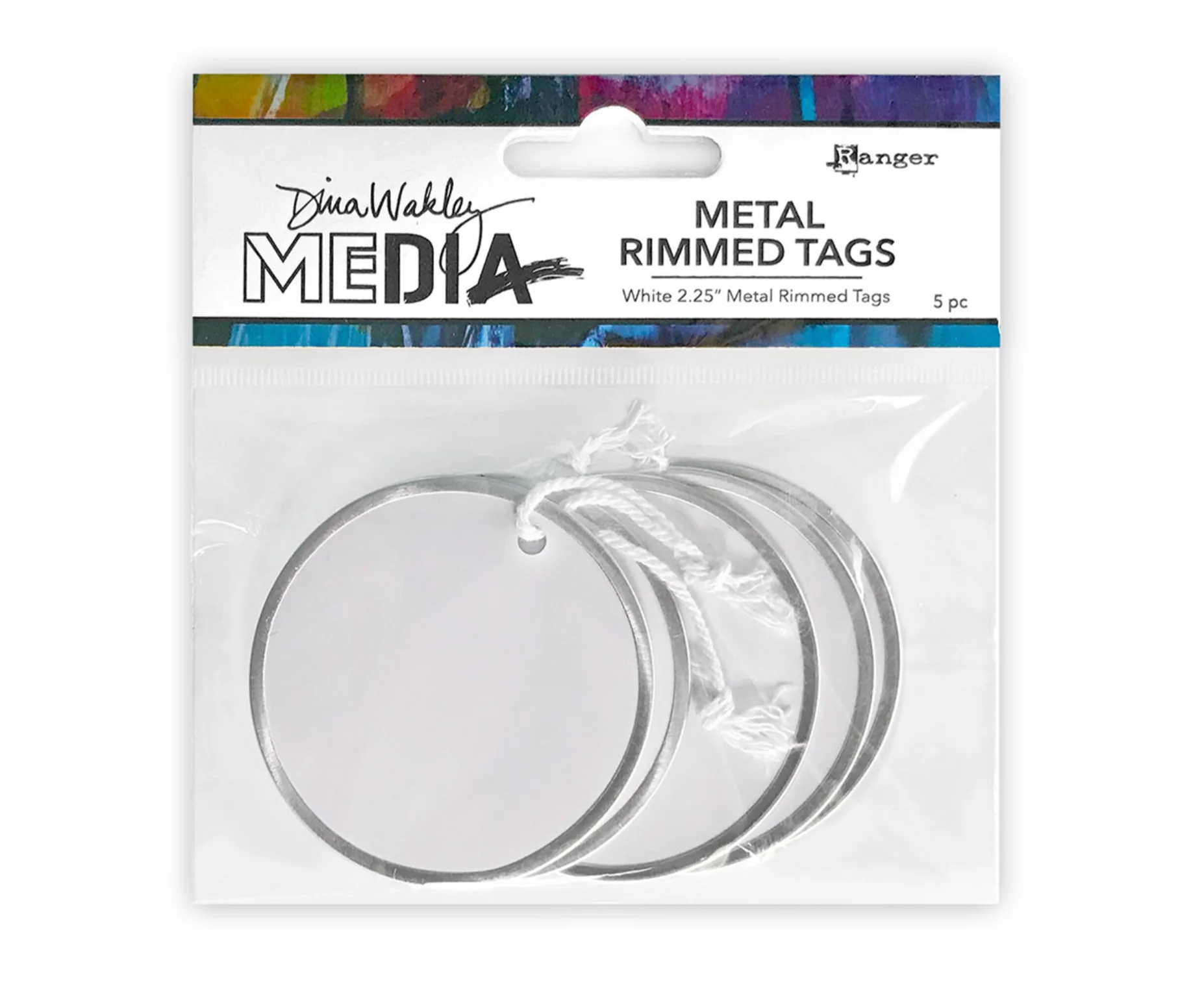 Ranger Dina Wakley MEdia Metal Rimmed Tags 2.25 Inch (5pcs)