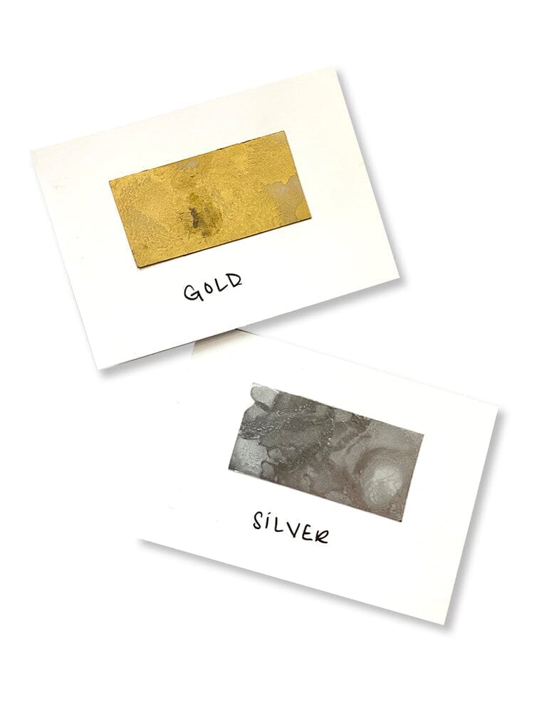 Ranger Tim Holtz Alcohol Ink Metallic Mixatives .5oz 2 Pcs - Gold & Silver - Image 2