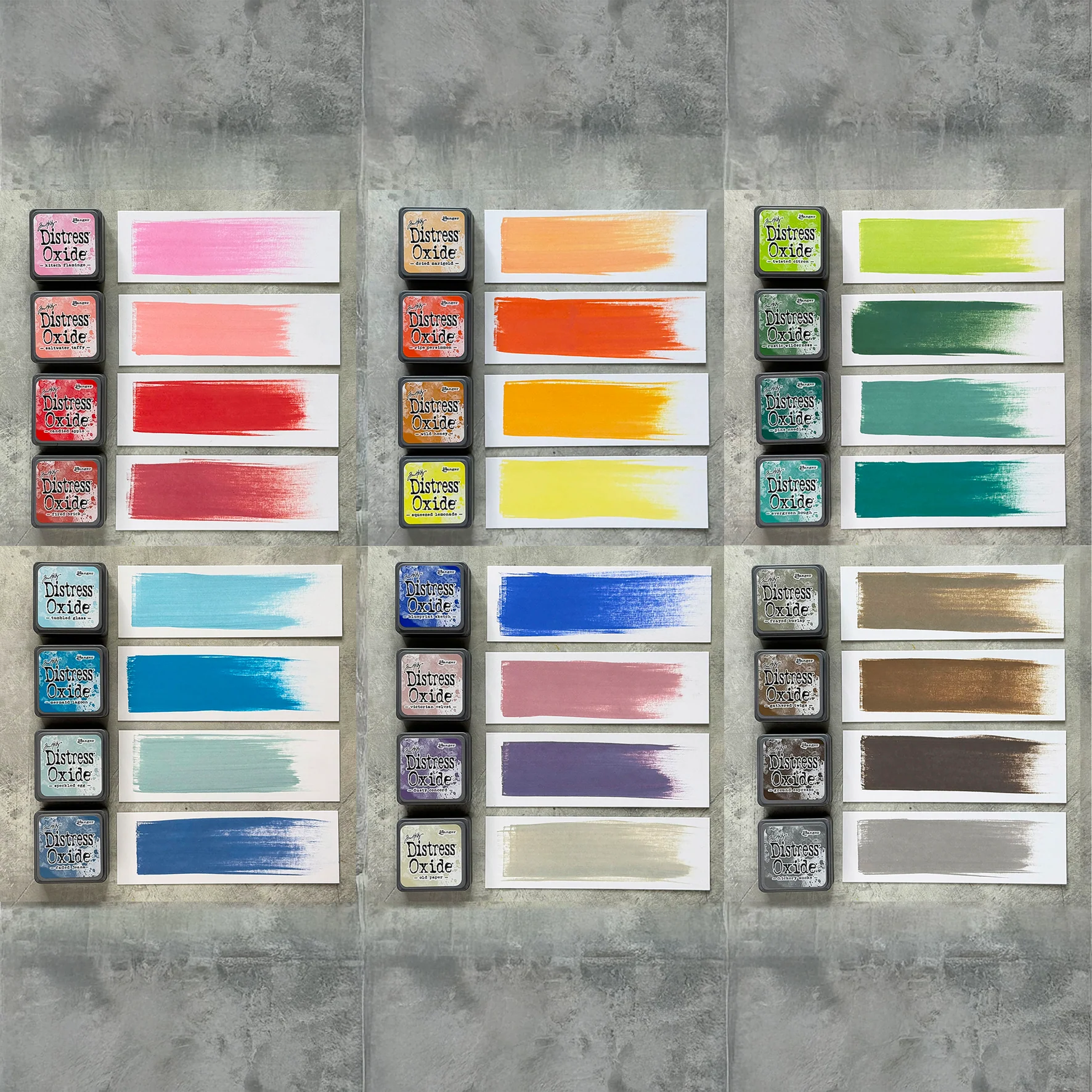 Ranger Tim Holtz Distress® Mini Oxide Ink Pads Kits 7-12 with 2 Storage Tins - Image 2