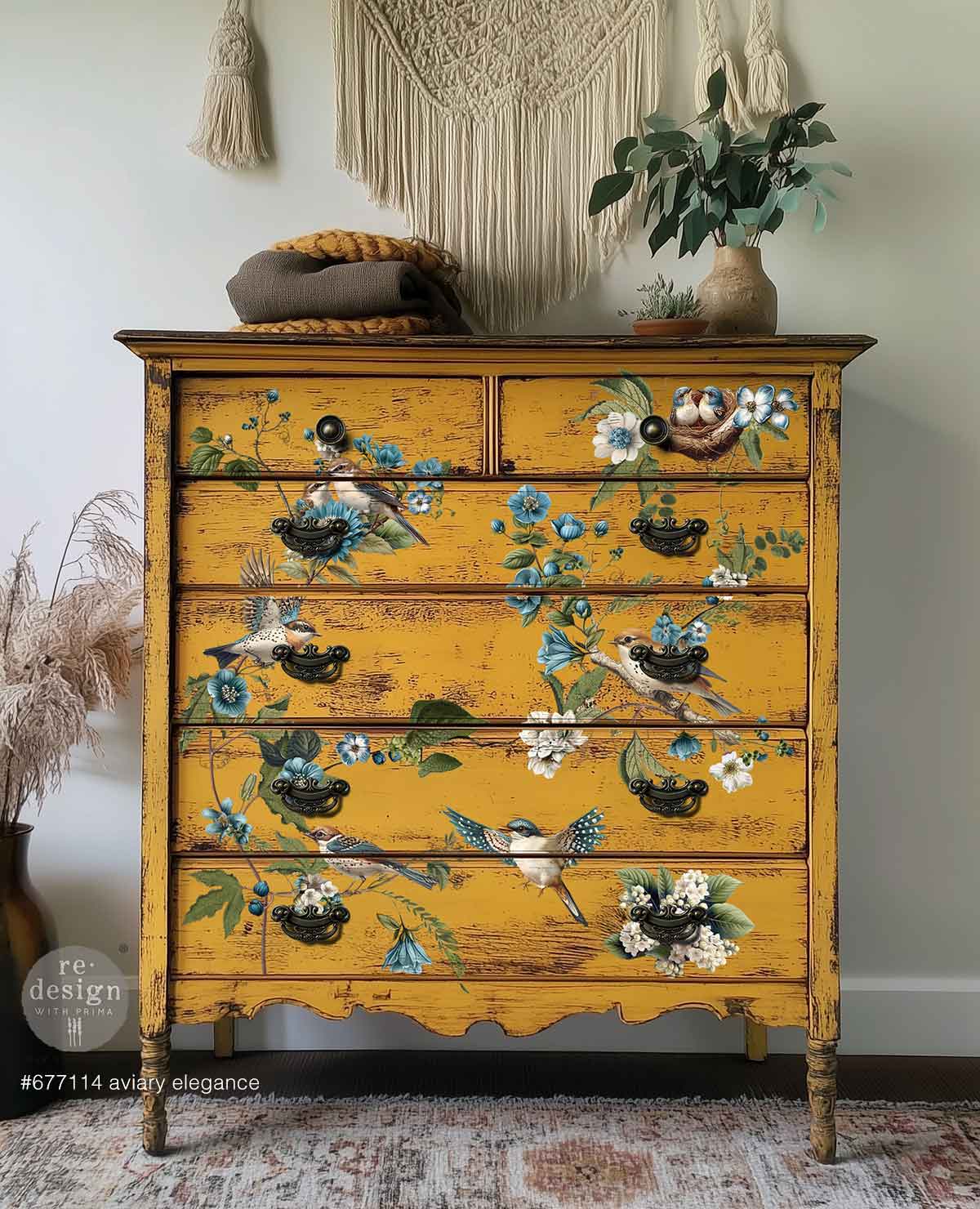 Re-design with Prima Aviary Elegance 24x35 Inch Decor Transfers - Image 2