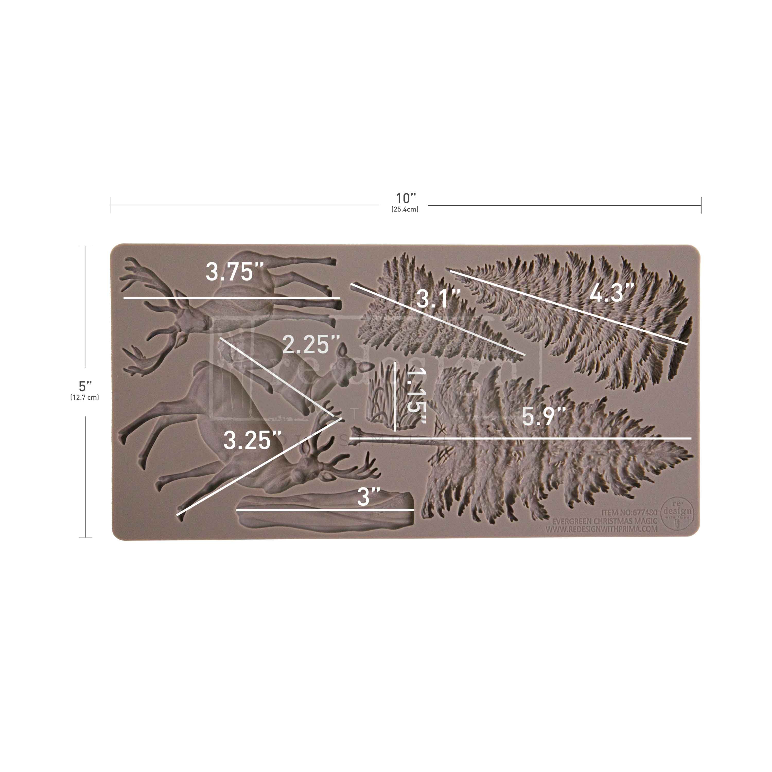 Re-design with Prima Evergreen Christmas Magic 5x10 Inch Decor Moulds - Image 2