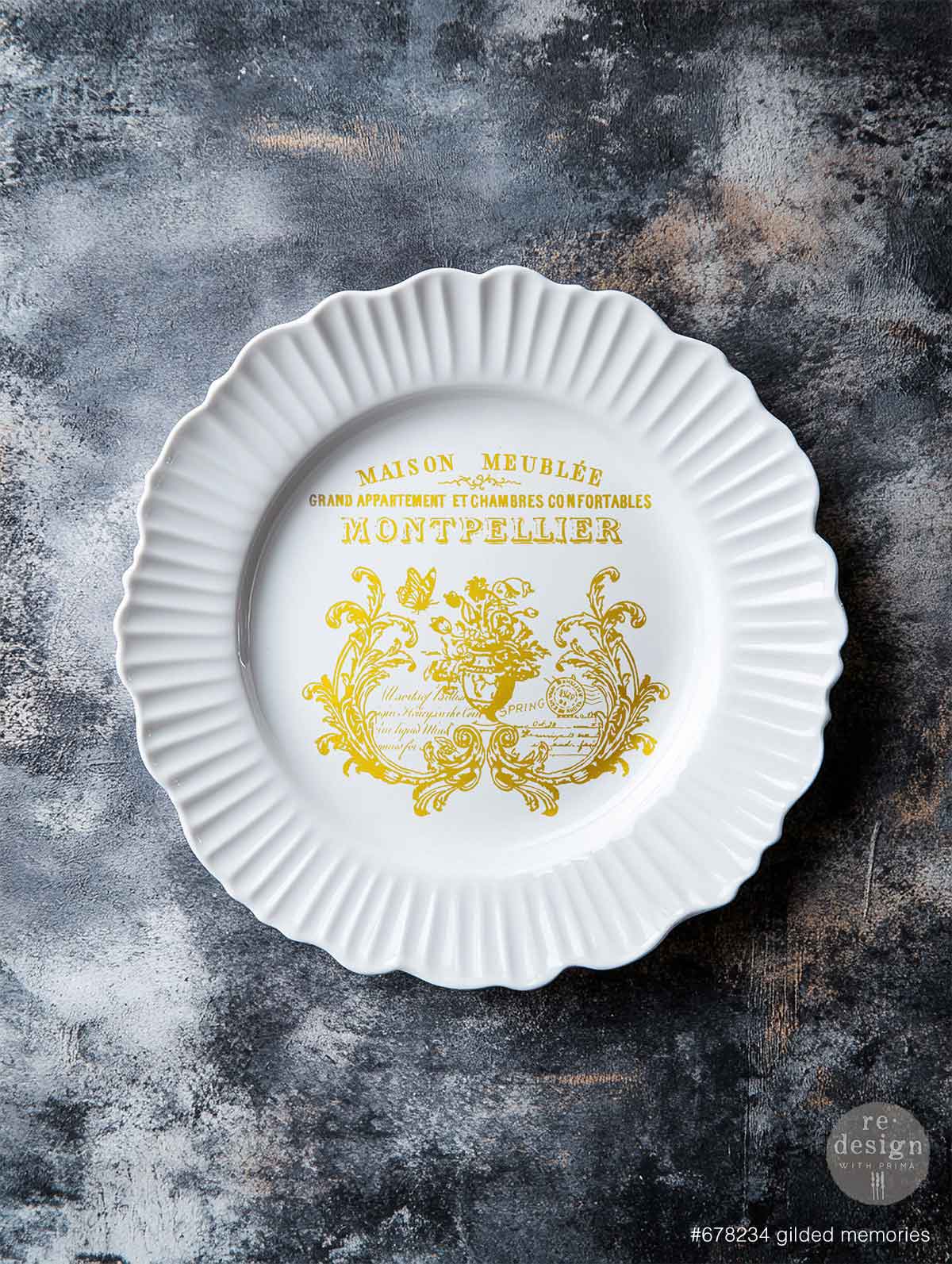 Re-design with Prima Gilded Memories 8,5x11 Inch H2O Transfers Gold (2pcs) - Image 2